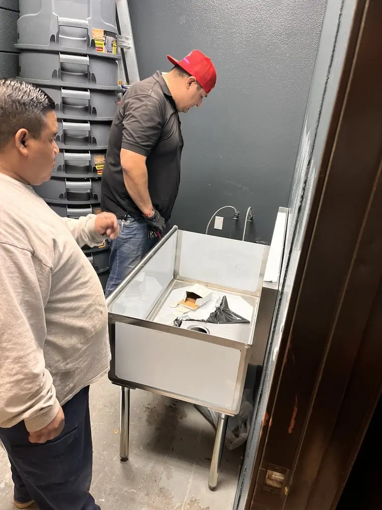 Commercial plumbing and sink installation in Sharptown